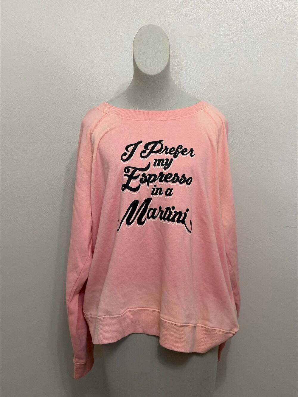 NWT Wildfox Espresso Martini SMR in Silver Pink. Size Large